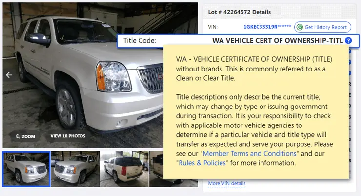 types of vehicle titles