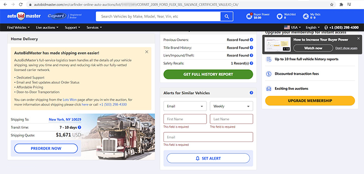 autobidmaster shipping