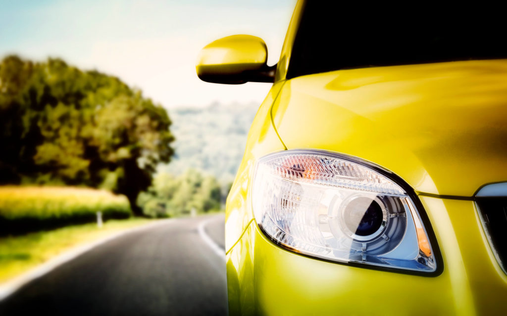 Yellow car image 
