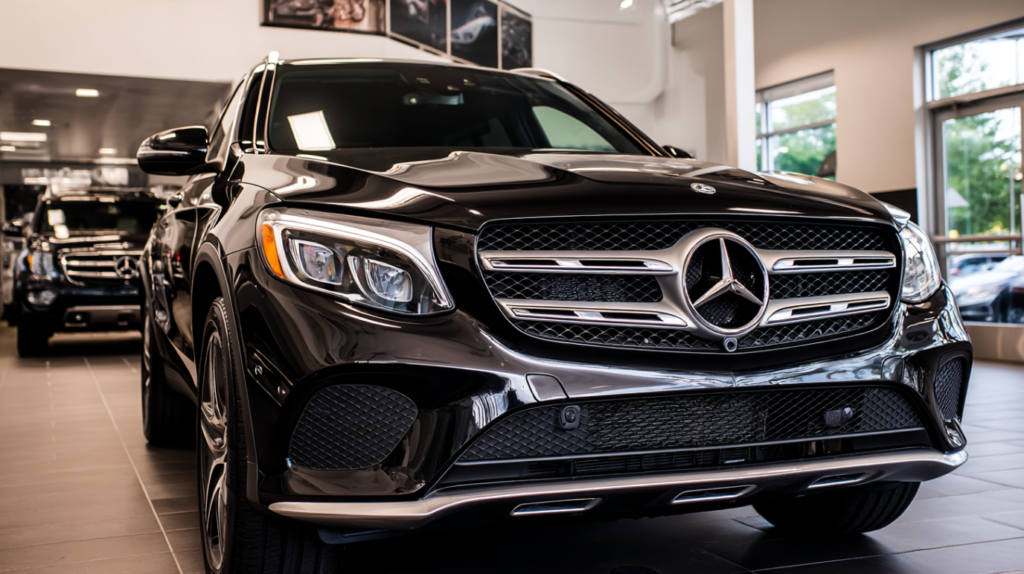 Certified pre-owned Mercedes Benz GLC SUV at dealership