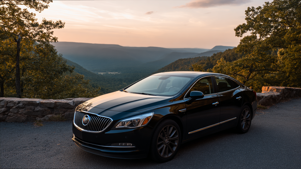 Buick LaCrosse parked in a scenic outdoor location.