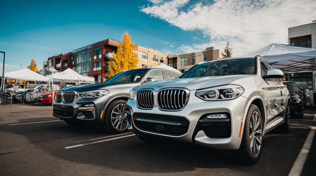 Used BMW X3 and BMW X5 for sale at dealership.