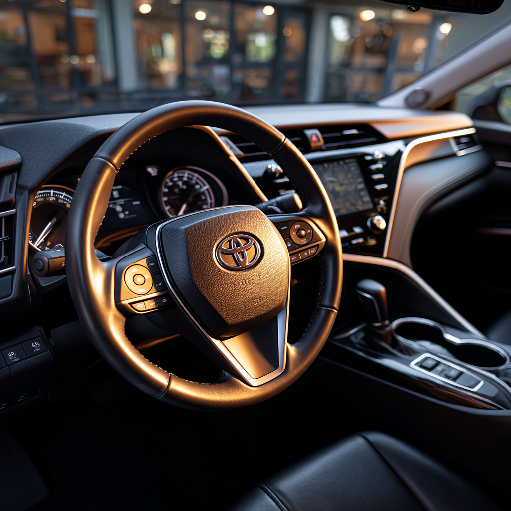 Interior of a Toyota vehicle.