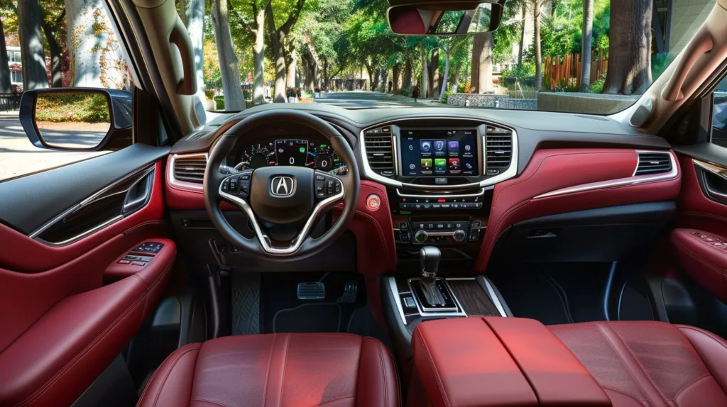 Interior of the Acura MDX.