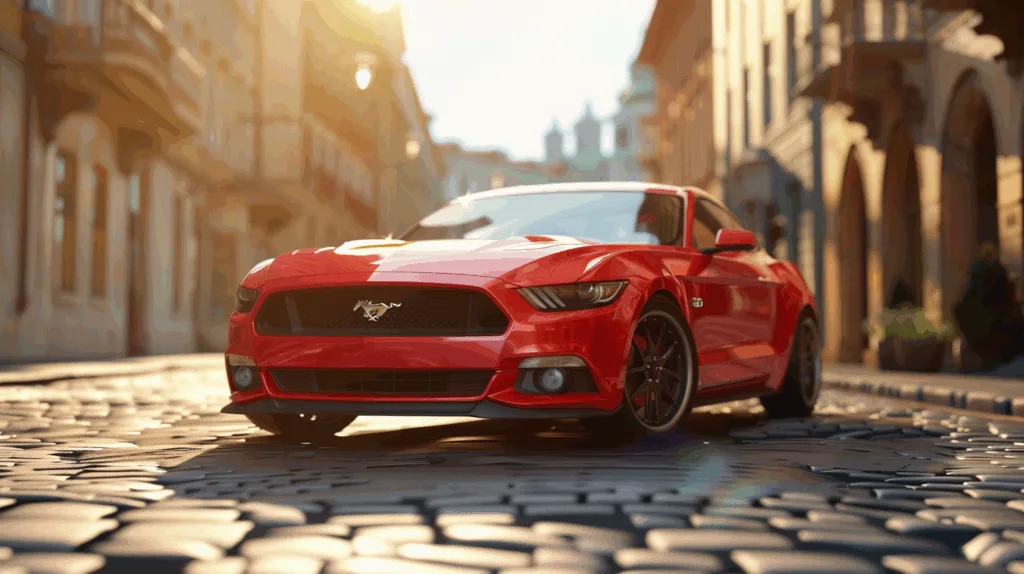 Red Ford Mustang GT