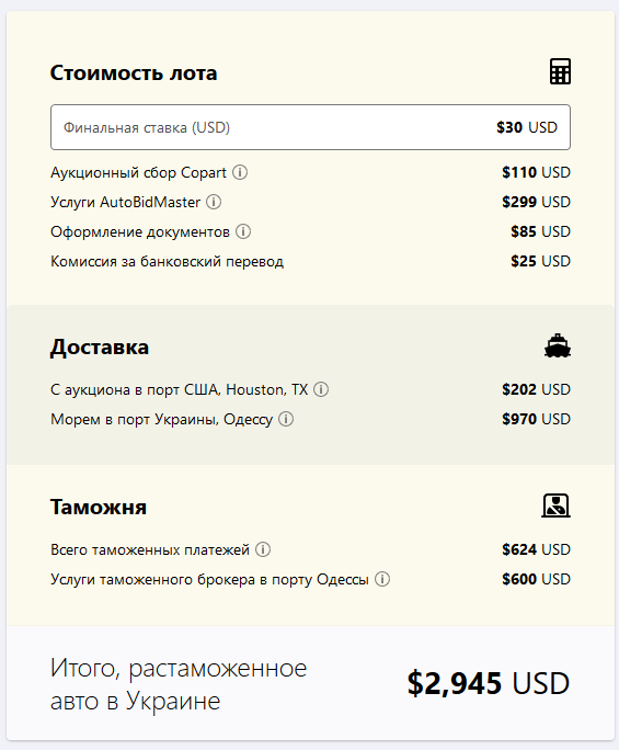 export cars from the usa to ukraine