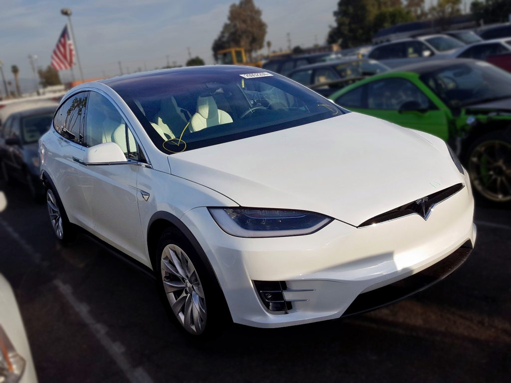 crashed Tesla Model X