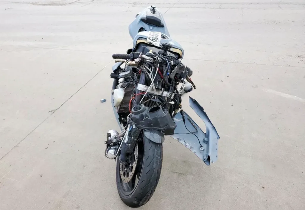 Leroy's 2007 Yamaha YZF before the rebuild.